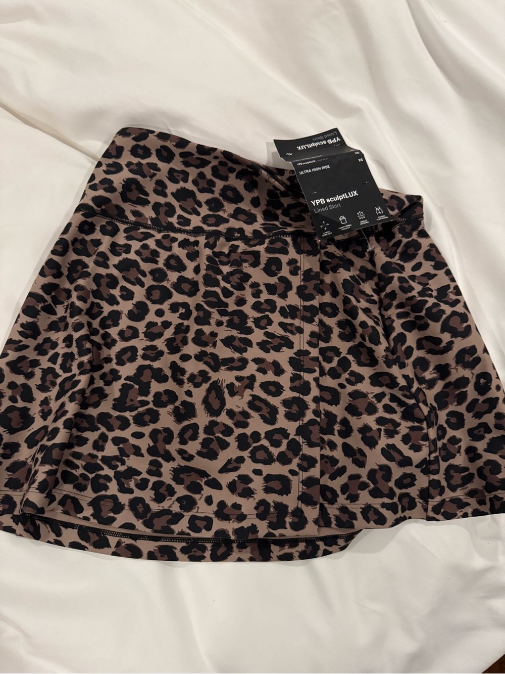 Abercrombie YPB Athletic High Waisted Mini Skirt Leopard Print
